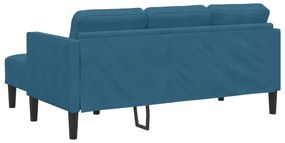 vidaXL Γωνιακός Καναπές Μπλε 173x131x67 εκ. Βελούδο