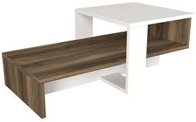Τραπέζι Σαλονιού Chain 731WAT2801 80x43,6x32,6cm White-Walnut