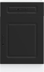 vidaXL ντουλάπι βάσης κουζίνας Kalmar Μαύρο από Επεξεργασμένο Ξύλο