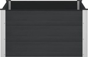 vidaXL Υπερυψωμένη Ζαρντινιέρα Μαύρο 100 x 100 x 54 cm