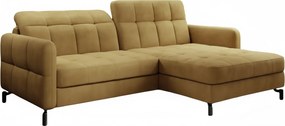 Γωνιακός καναπές Lorette-Moustardi-Δεξιά