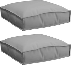 vidaXL Μαξιλάρι 2 pcs Γκρι 40 x 40 x 8 εκ. Ύφασμα Όξφορντ