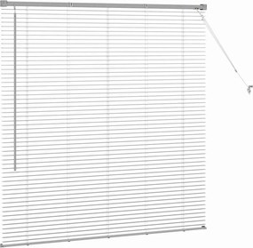 vidaXL Βενετσιάνικες Ρόδες Ασημί 130 x 125 εκ Αλουμίνιο