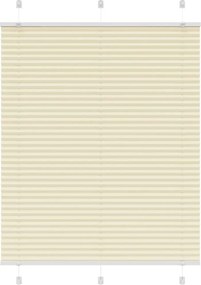 vidaXL Πλισέ περσίδα Κρέμα 110x100 cm Πλάτος υφάσματος 109,4 cm