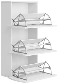 Παπουτσοθήκη Wave 3D λευκό 60/74x27x121