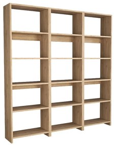 Βιβλιοθήκη Rabuku σε oak  απόχρωση 146x22x123εκ