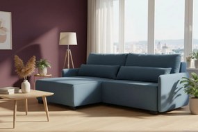 Γωνιακός καναπές Jasper-Μπλε Ανοιχτό