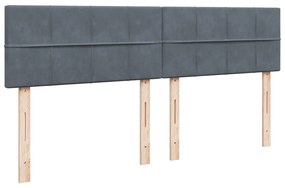 ΚΡΕΒΑΤΙ BOXSPRING ΜΕ ΣΤΡΩΜΑ ΣΚΟΥΡΟ ΓΚΡΙ 180X200 ΕΚ. ΒΕΛΟΥΔΙΝΟ 3286379