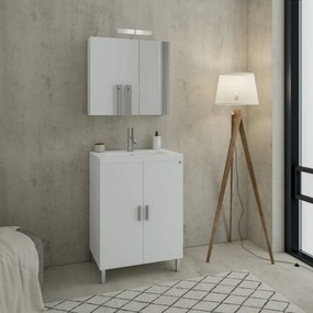 Drop Roma 60x39 White Gloss - Πάγκος με Νιπτήρα &amp; Κρυφοντουλαπο