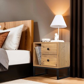 Nightstand Glimmer - Atlantic Pine, Black Atlantic Pine
Black