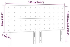 Κεφαλάρια Κρεβατιού 4 τεμ. Γκρι 90x5x78/88 εκ. Συνθετικό Δέρμα - Γκρι