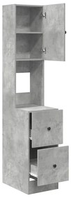 vidaXL Ντουλάπα Κουζίνας Γκρι 35 x 50 x 180 εκ. Επεξεργασμένο ξύλο