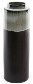 Βάζο 014.SY0053 13x41cm Κεραμικό Grey-Black Κεραμικό