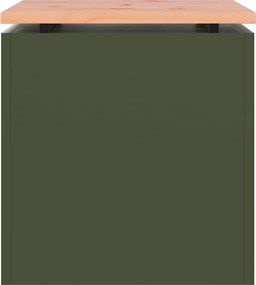 vidaXL Παγκάκι κήπου Λαδί 40 x 40 x 43 cm Ατσάλι