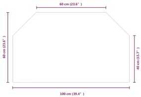 ΠΟΡΤΑ ΤΖΑΚΙΟΥ ΕΞΑΓΩΝΗ 100 X 60 ΕΚ. ΓΥΑΛΙΝΗ 324142