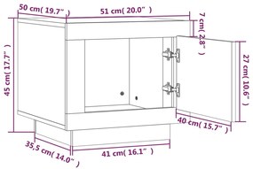 Τραπεζάκι Σαλονιού Γυαλιστερό Λευκό 51x50x45 εκ. Επεξεργ. Ξύλο - Λευκό