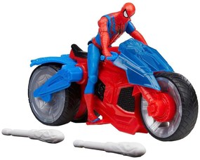 Φιγούρα Δράσης Spider-Man Με Μοτοσικλέτα Web Blast Της Marvel F6899 Blue-Red Hasbro