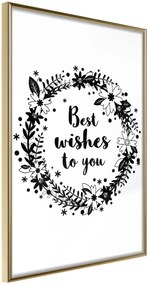 Αφίσα - Best Wishes - 20x30 - Χρυσό - Χωρίς πασπαρτού