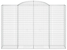 vidaXL Συρματοκιβώτια Τοξωτά 7 τεμ. 300x50x200/220 εκ. Γαλβαν. Ατσάλι