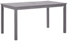 vidaXL Τραπέζι Κήπου Γκρι Πατίνα 140x80x74 εκ. από Μασίφ Ξύλο Ακακίας