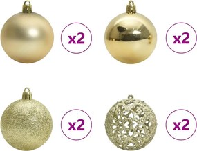 vidaXL Σετ Χριστουγεννιάτικων Στρογγυλών Μπαλίτσων 61 pcs Πολύχρωμο