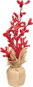 Τεχνητό Φυτό Σε Γλάστρα (Φ8x38) A-S Red Berry 208321A