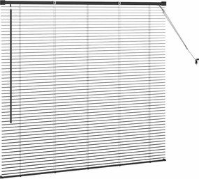 vidaXL Βενετσιάνικες Ρόδες Μαύρο 130 x 150 cm Αλουμίνιο