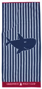 Πετσέτα Θαλάσσης Βαμβακερή 70x140εκ. Beach Towels 3902 Μπλε-Κόκκινη-Λευκή Greenwich Polo Club Junior