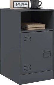 vidaXL Κομοδίνο Ανθρακί 34,5x39x62 εκ. από Χάλυβα