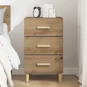 vidaXL Κομοδίνο artisan δρυς 40 x 40 x 66 εκ Επεξεργασμένο ξύλο