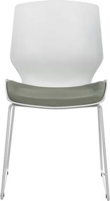 Καρέκλα γραφείου επισκέπτη Genuine pakoworld PP λευκό-γκρι