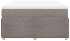 vidaXL Κρεβάτι Boxspring με Στρώμα Taupe 160x200 εκ. Υφασμάτινο