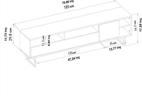 TV Stand Luga - Black, Oak Black
Oak
