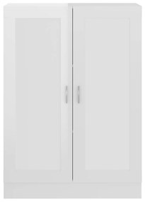 vidaXL Βιβλιοθήκη Γυαλιστερό Λευκό 82,5 x 30,5 x 115 εκ. Μοριοσανίδα