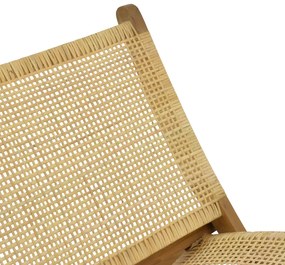 Καρέκλα Jerenze pakoworld φυσικό teak ξύλο-rattan 65x78x68εκ