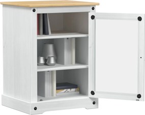 vidaXL Ηχοσύστημα ντουλάπι Λευκό 60 x 50 x 82 εκ Στερεά ξυλεία πεύκου