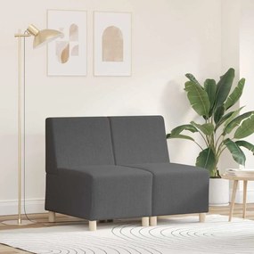 vidaXL Μοναδικός Καναπές χωρίς Χερούλια 2 pcs Σκούρο γκρι