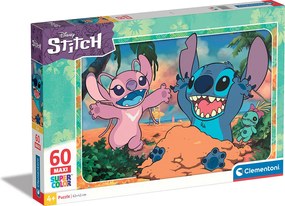 Clementoni Παιδικό Παζλ Maxi Supercolor Disney Stitch 60 τμχ