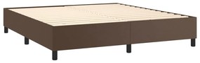 Πλαίσιο Κρεβατιού Boxspring Καφέ 180x200 εκ. Συνθετικό Δέρμα - Καφέ