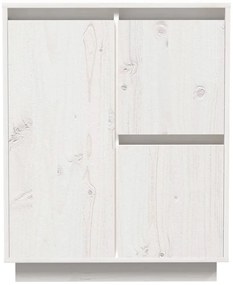 vidaXL Ντουλάπι Λευκό 60 x 34 x 75 εκ. από Μασίφ Ξύλο Πεύκου