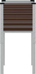 vidaXL Γλάστρα Κήπου Καφέ 45x45x88 εκ. από Ατσάλι