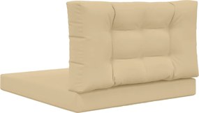 vidaXL Μαξιλάρι Καναπέ Εξωτερικού Χώρου 2 pcs Μπεζ Πολυεστέρας