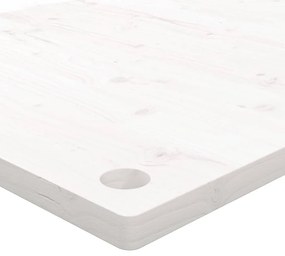 Επιφάνεια Γραφείου Λευκή 110x55x2,5 εκ. από Μασίφ Ξύλο Πεύκου - Λευκό
