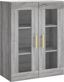 vidaXL Ντουλάπι Γκρι Sonoma 69,5 x 34 x 180 εκ. Επεξεργασμένο Ξύλο