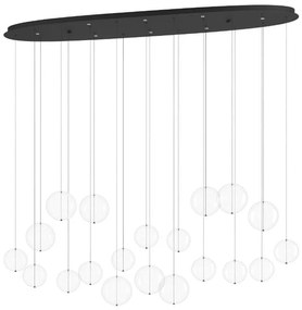 Φωτιστικό Οροφής - Ράγα Espardello 390344 148x26x220cm Led IP20 Clear-Black Eglo