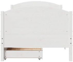 vidaXL Σκελετός Κρεβ. Χωρίς Στρώμα Λευκό 90x190 εκ Μασίφ Πεύκο