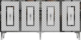 Stewehome Πολυλειτουργική κονσόλα ντουλάπι για καφέ και βάση τηλεόρασης 150x32x75 cm
