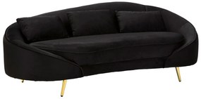 OSLO Διθέσιος Καναπές με Μαξιλάρια Μαύρος 148x84