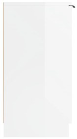 vidaXL Παπουτσοθήκη Γυαλιστερό Λευκό 59x35x70 εκ. Επεξεργασμένο Ξύλο