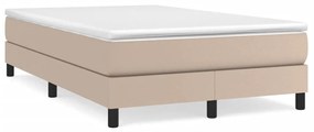 Κρεβάτι Boxspring με Στρώμα Καπουτσίνο 120x190εκ.από Συνθ.Δέρμα - Καφέ